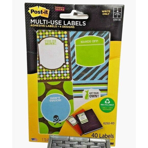 Post It Labels School Office This is Mine Hands Off Dont Touch Get Your own - Picture 1 of 6